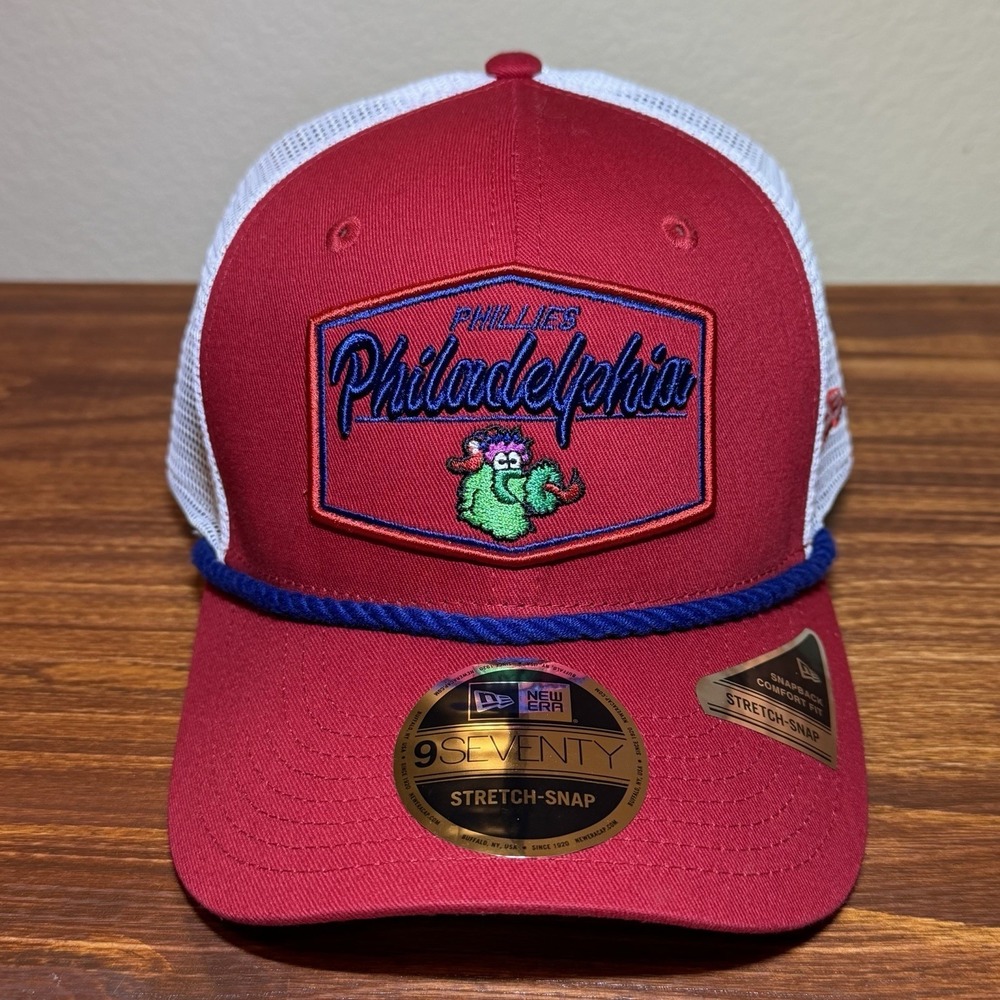 New Era Philadelphia Phillies Phanatic Cap 9Seventy Stretch-Snap Hat Red MLB NEW